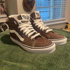 Brown high top vans
